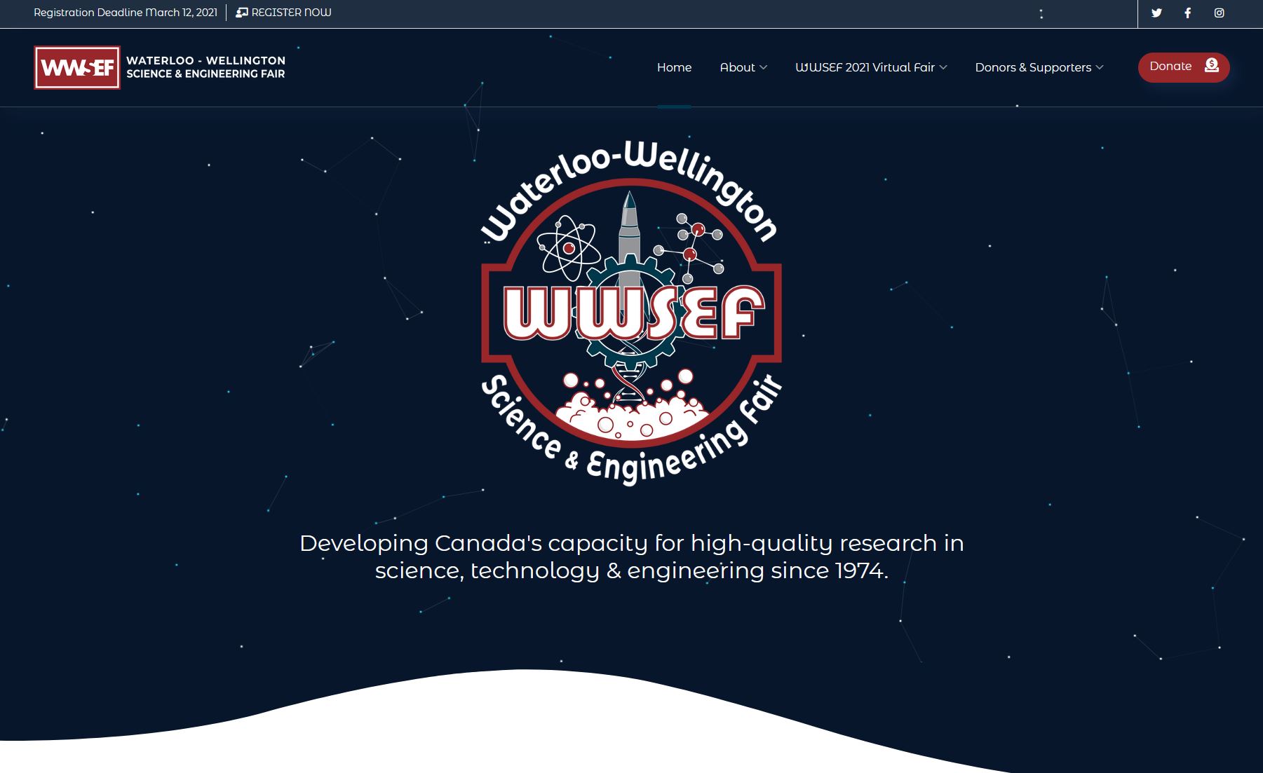 WWSEF Website Homepage